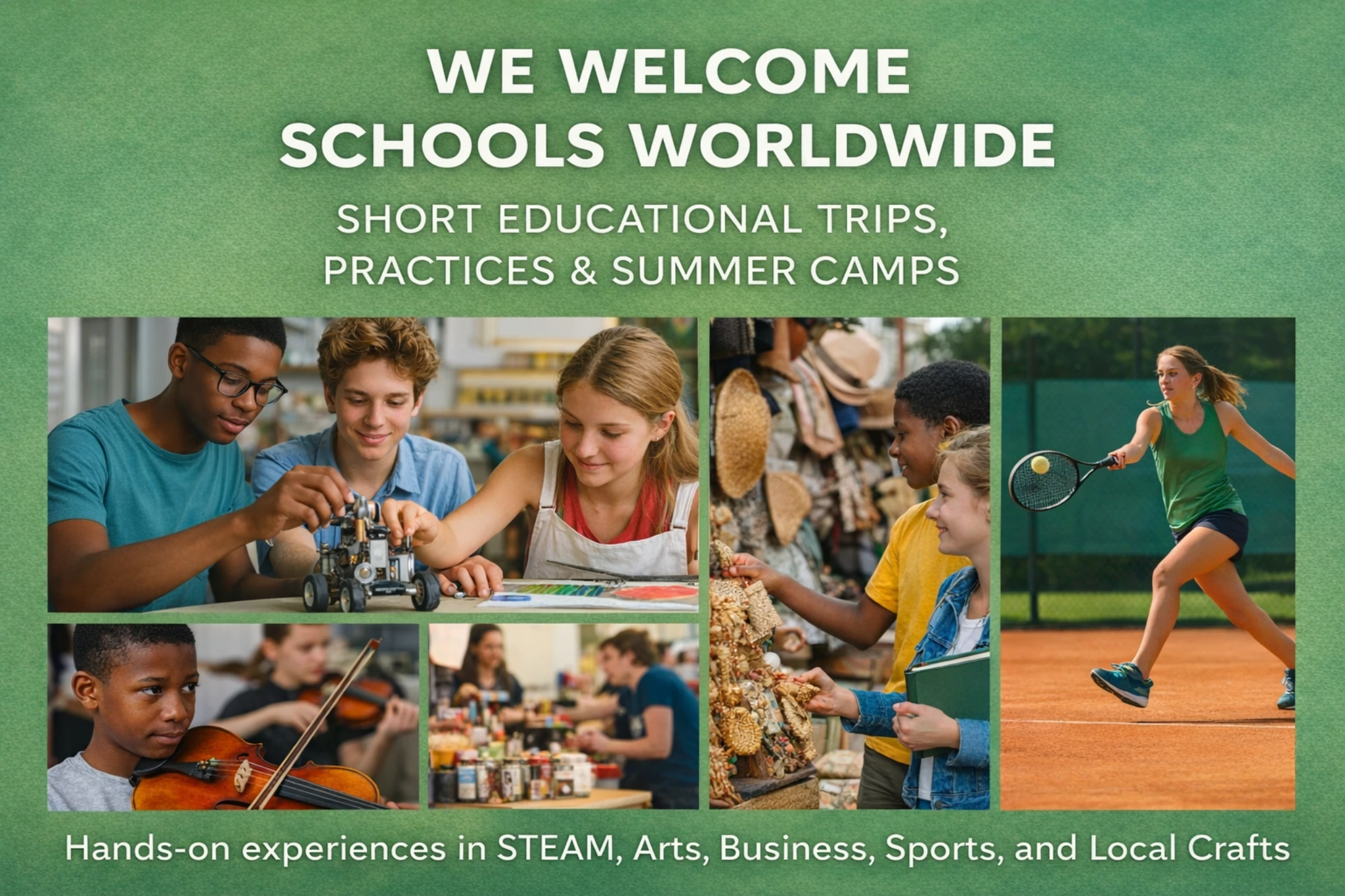 Students visiting Tuscany on school trip